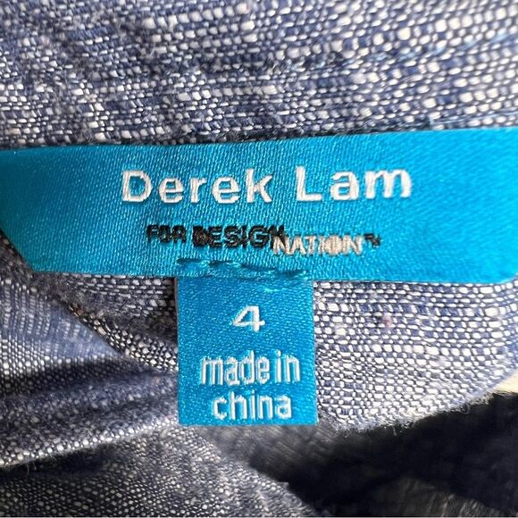 Derek Lam button front white white denim tank dress 🌺 pockets 🌺 size 4 - Picture 2 of 6